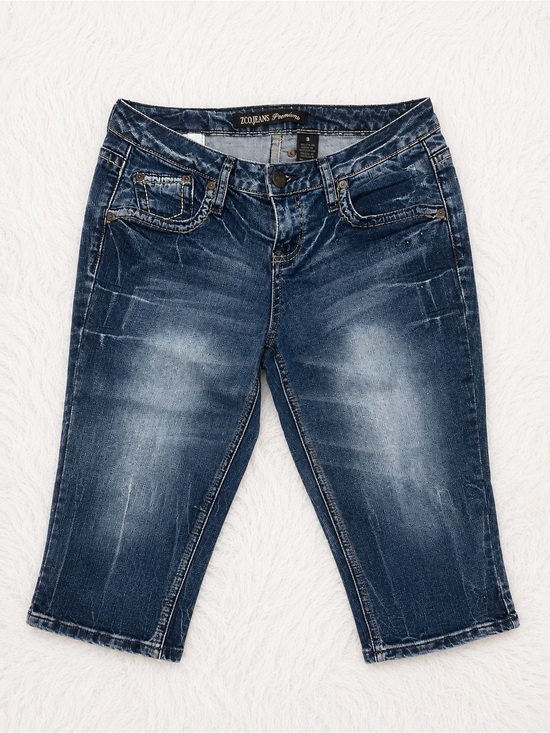 Zco Jeans Denim - ZCO Jeans Premium Juniors Size 9 Denim Capri Jeans | Y2K Dark Wash Stretch Crop